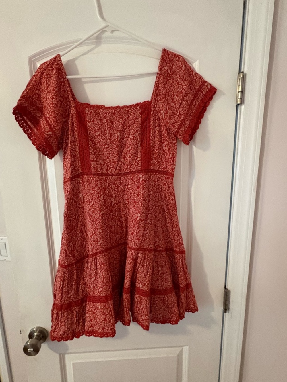 American Eagle Outfitters Red Floral Mini Dress